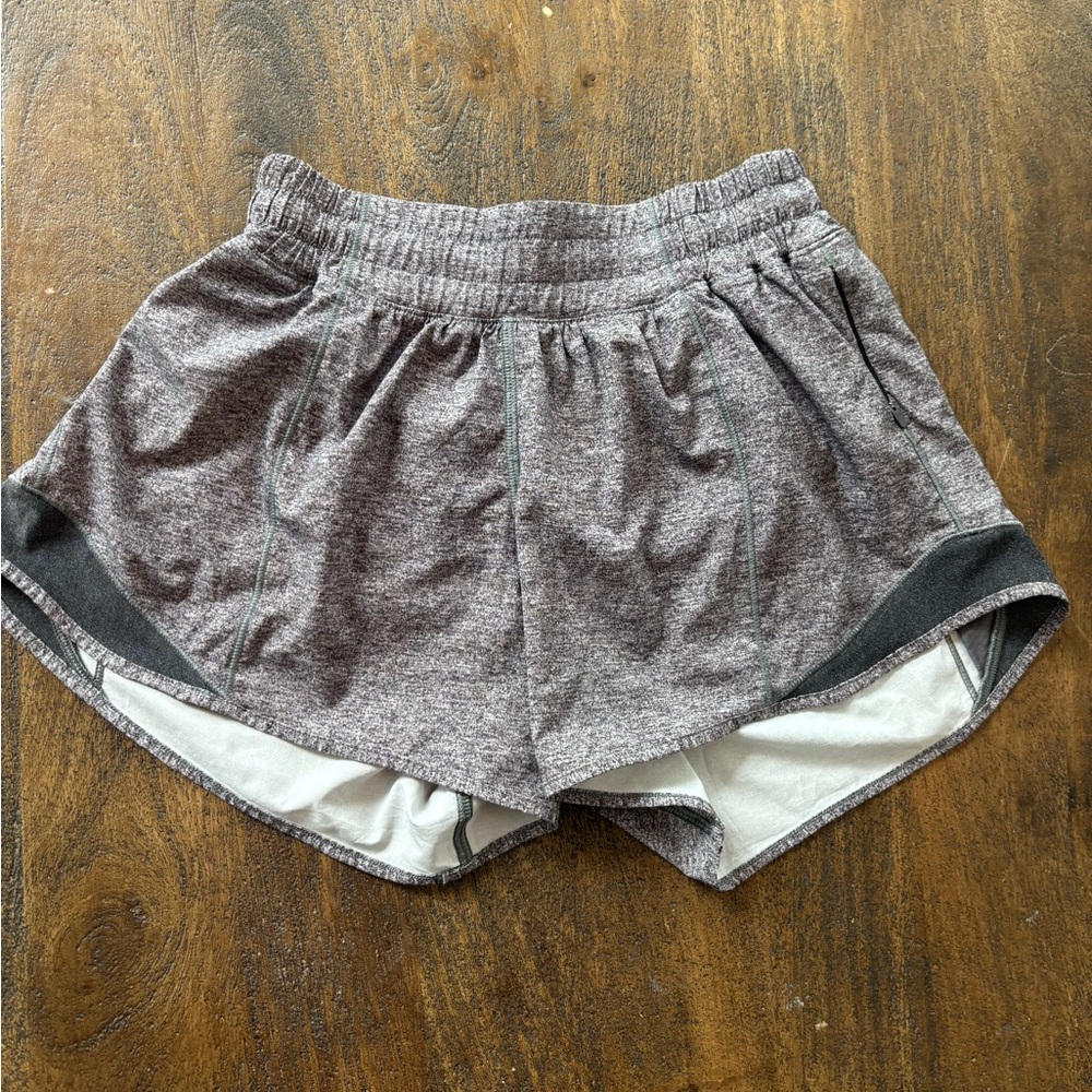 Lululemon size 4 tall shorts - black and grey - excellent condition